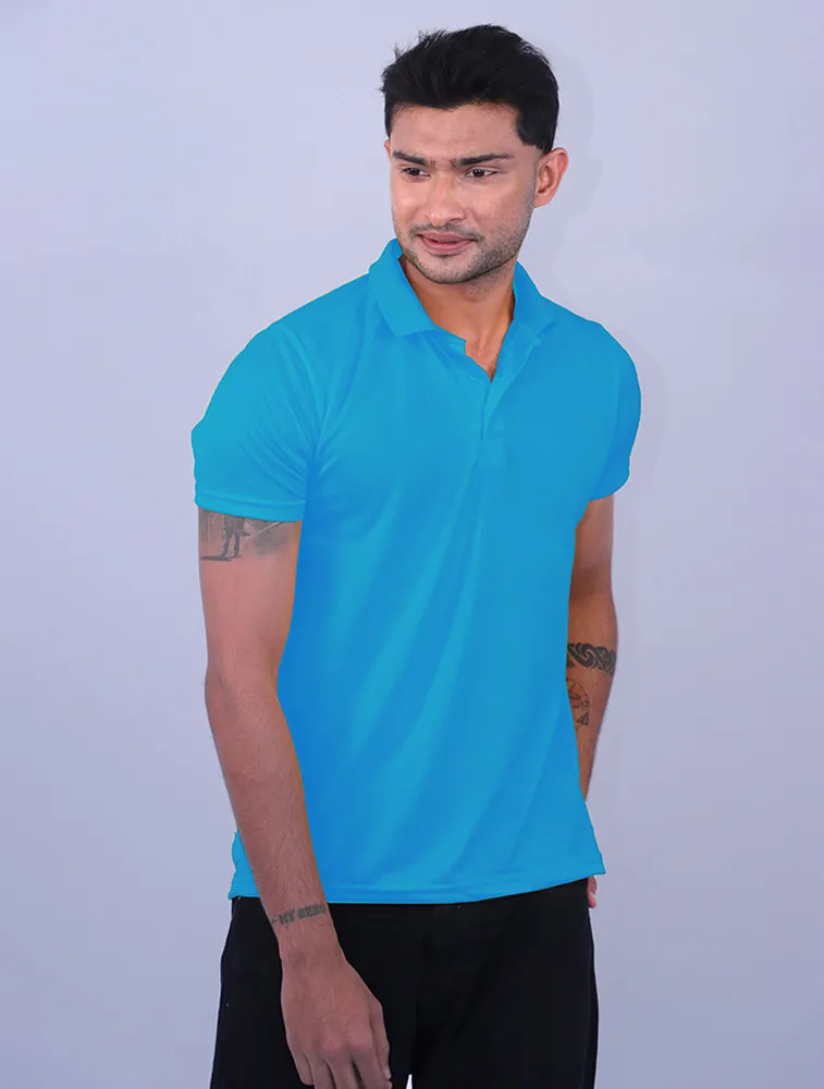 Turquoise Blue Selina Half Sleeve 150 GSM Polo Tshirts