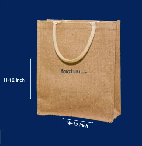Natural Juco Bag 12x12x6 Inches
