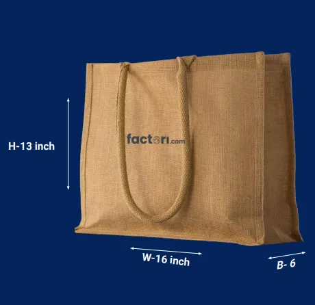 Natural Juco Bag 16x13x6 Inches