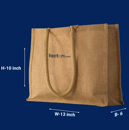 Natural Juco Bag 13x10x6 Inches