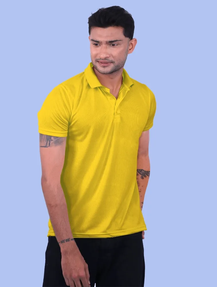 Golden yellow Selina Half Sleeve 150 GSM Polo T-shirts