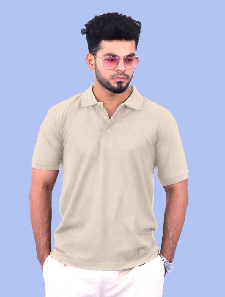 Grey Melange Premium Cotton Polo 240GSM T-Shirts
