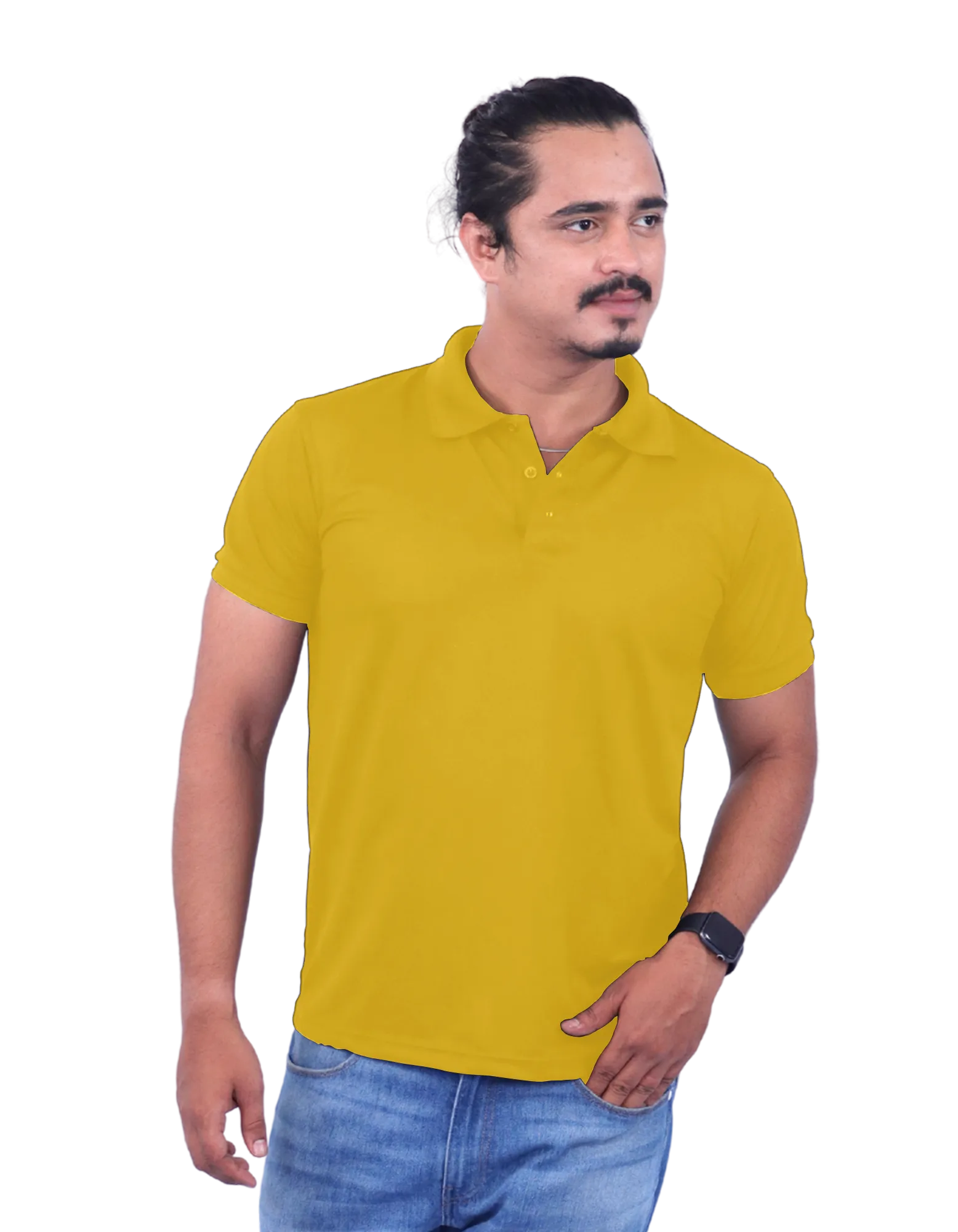 Mustard Yellow Premium Mars Polo Half Sleeve 200GSM Tshirts