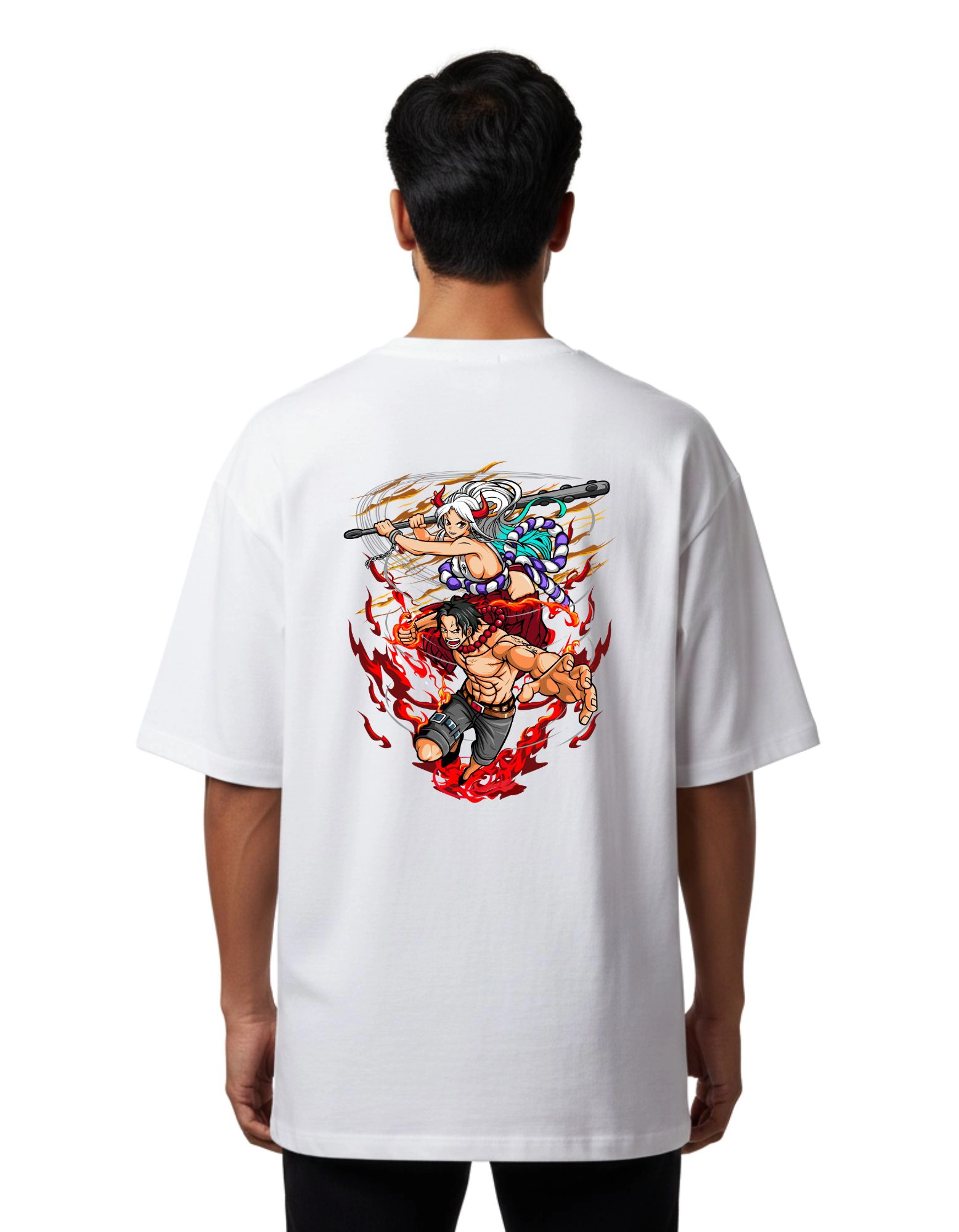 Ace Oversized Cotton French Terry T-Shirt 240 GSM White
