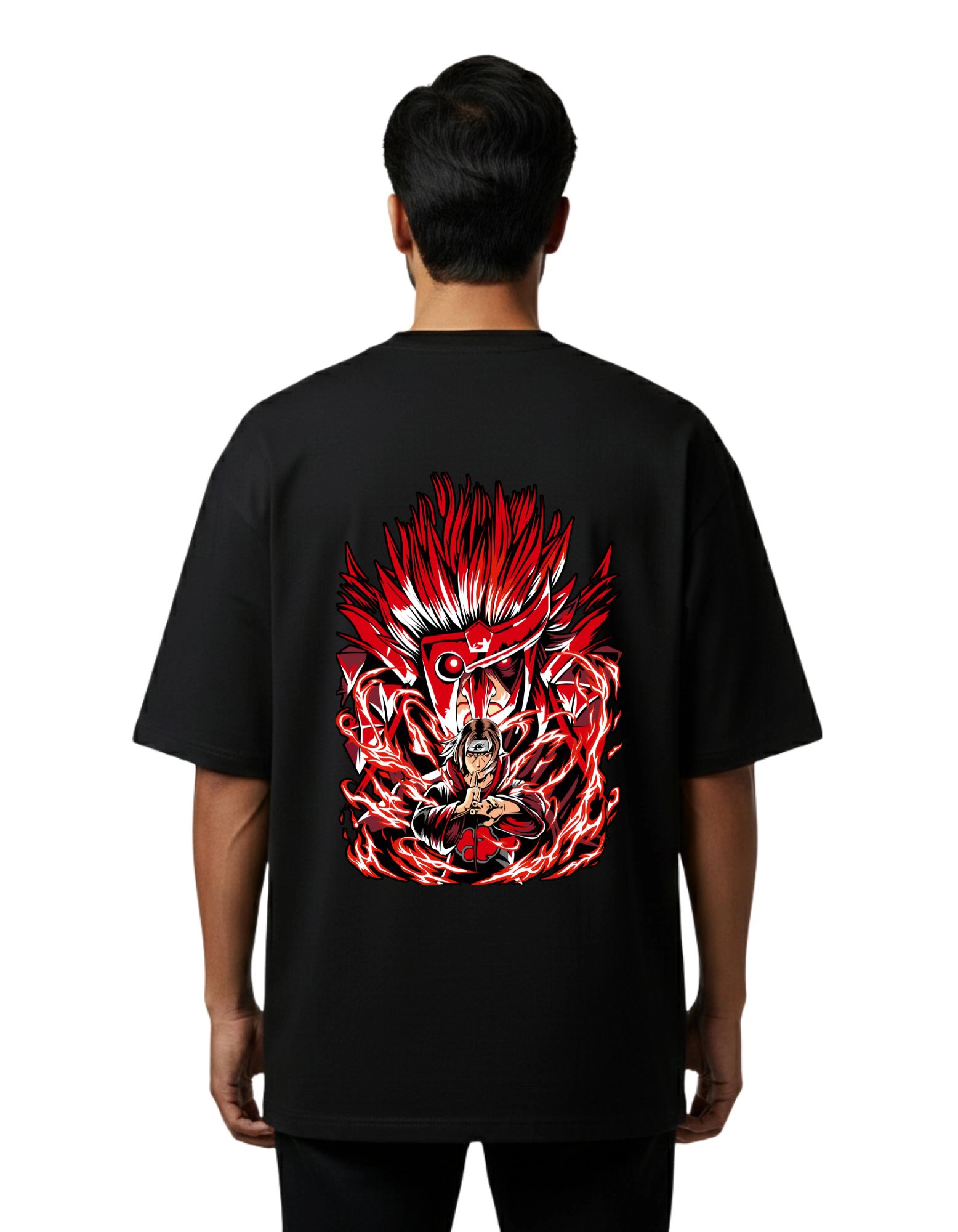 Akatsuki Inferno Oversize Cotton French Terry T-Shirt 240 GSM Black