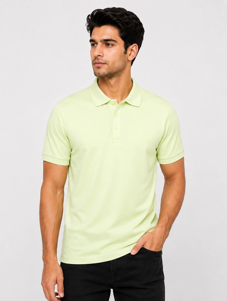 Aloe Wash Interlock Supima Cotton 235 GSM Polo TShirts  