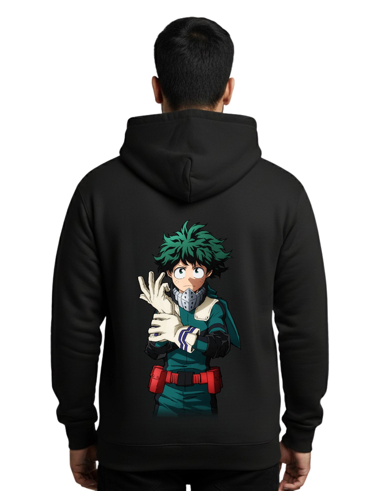 Anime Hero 300 GSM Hoodie Without Zipper Black