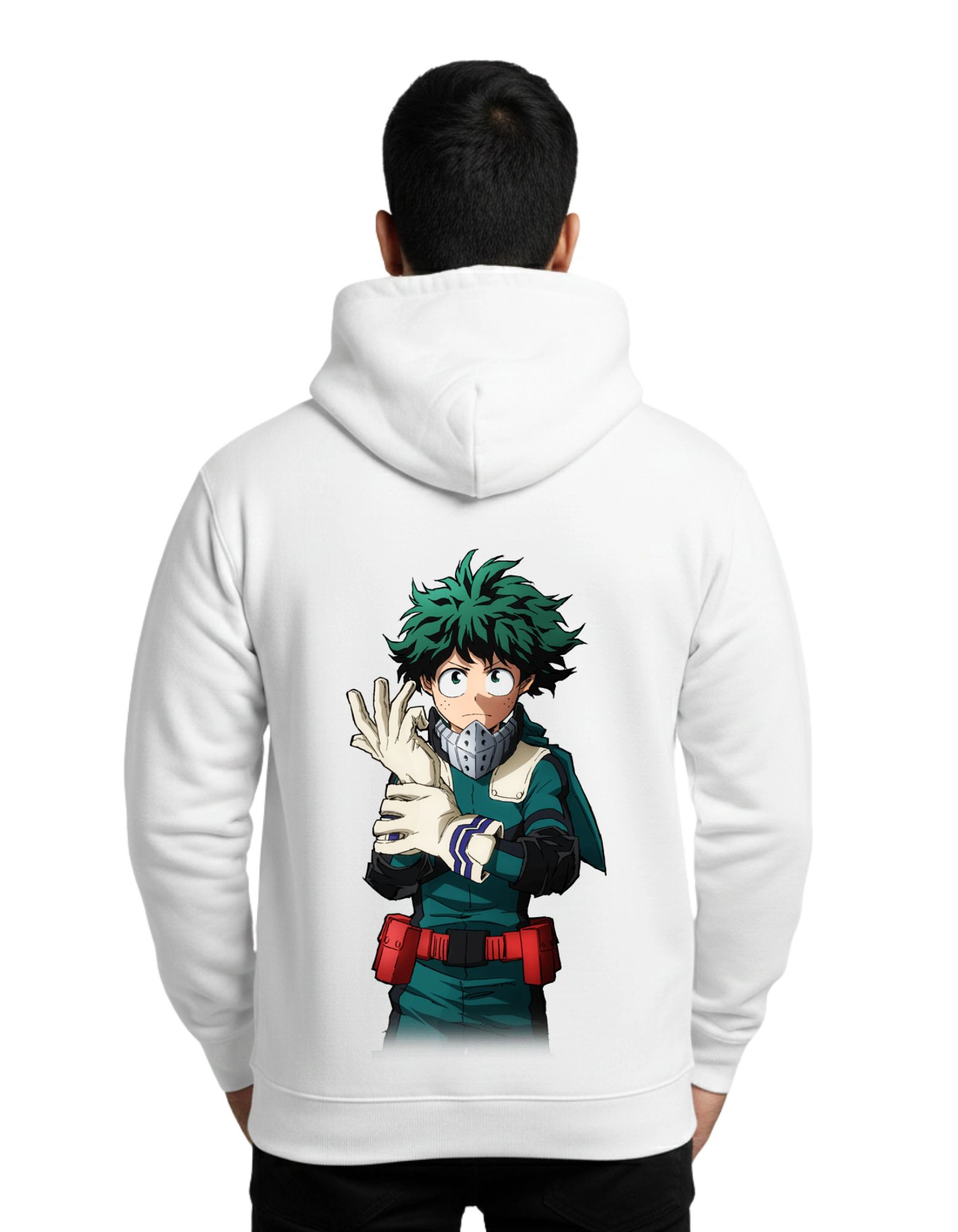 Anime Hero 300 GSM Hoodie Without Zipper White