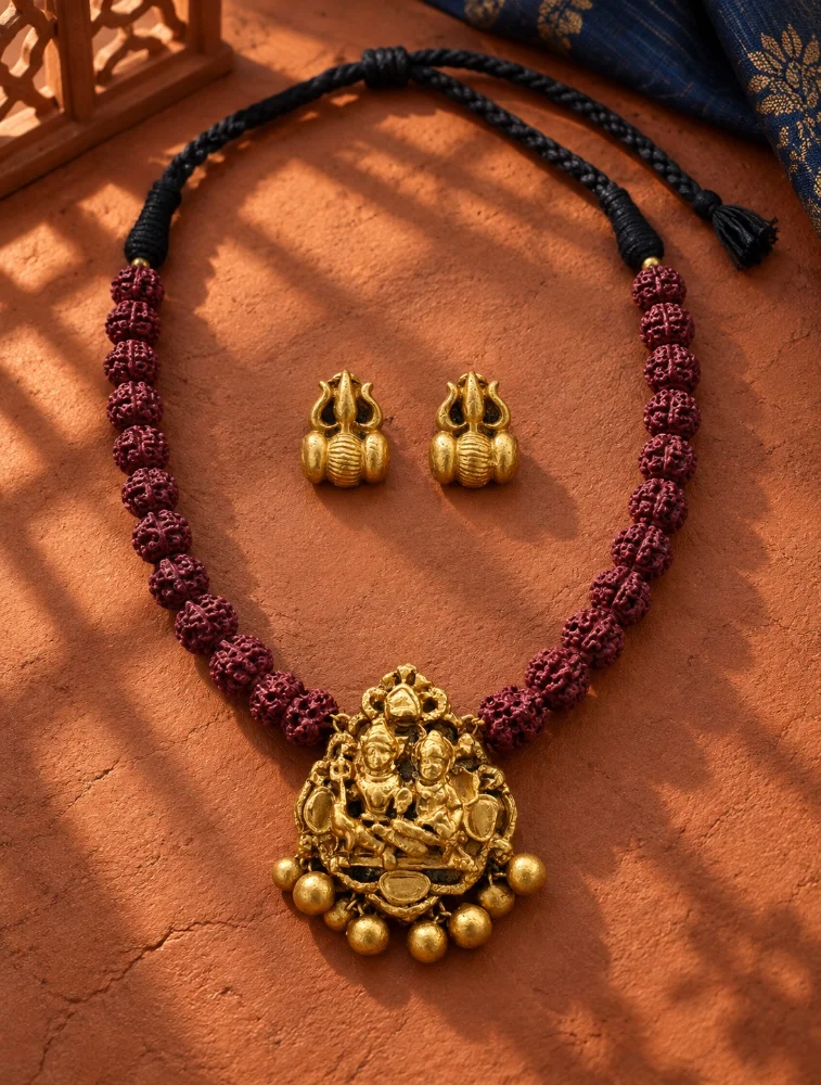 Antique Gold Sacred Heritage Terracotta jewellery Set