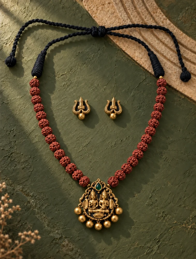 Antique Gold Sacred Heritage Terracotta jewellery Set    