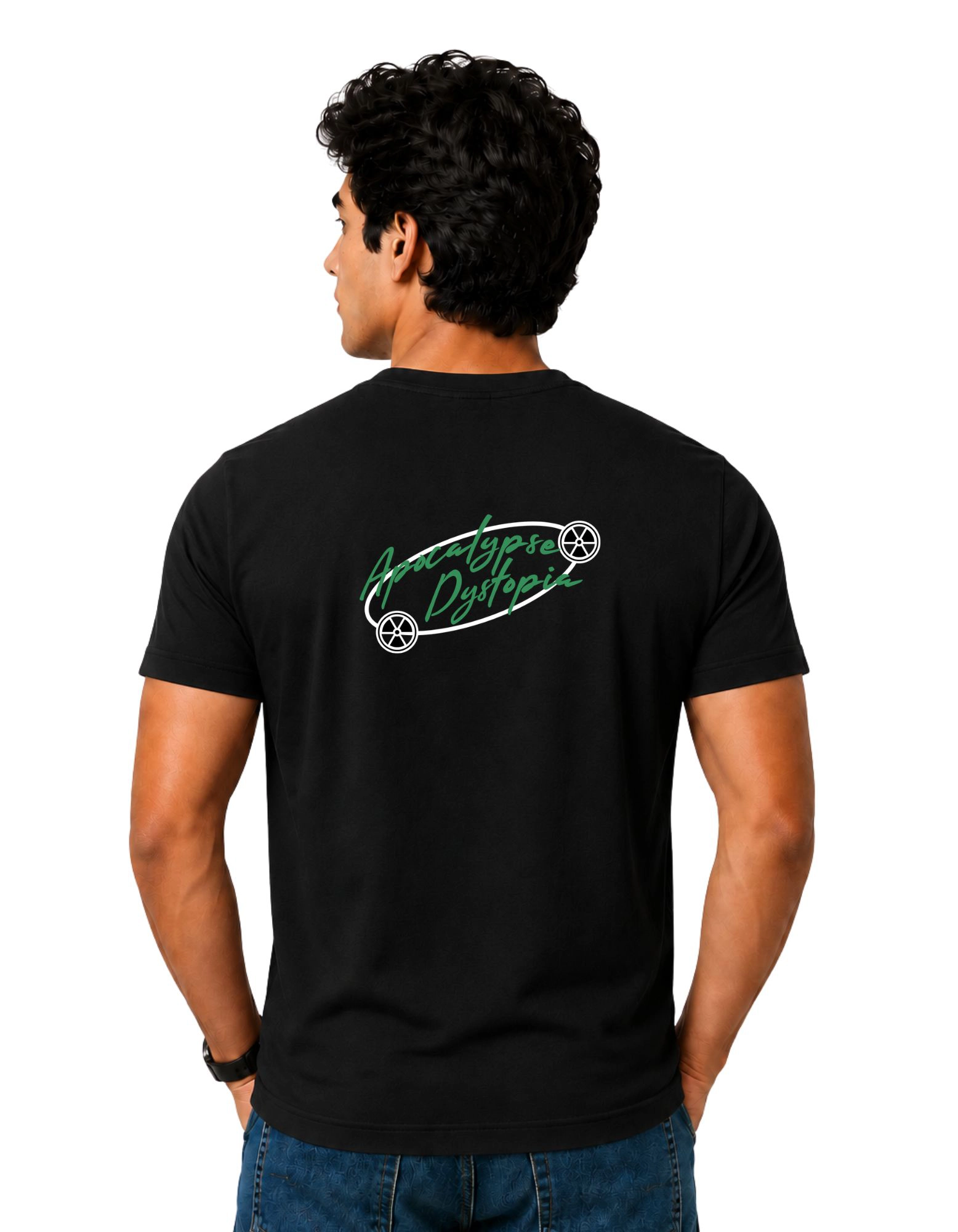 Apocalypse Dystopia Cotton Round Neck T-Shirt 180 GSM Black