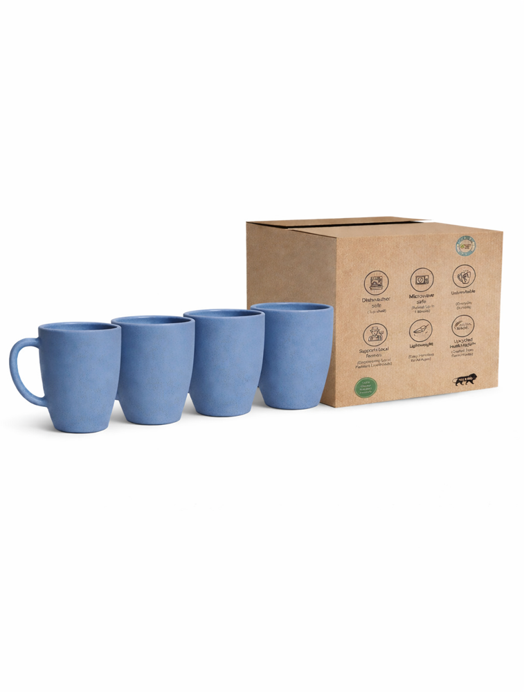 Aqua Vintage Brew Mug(Pack of 4)