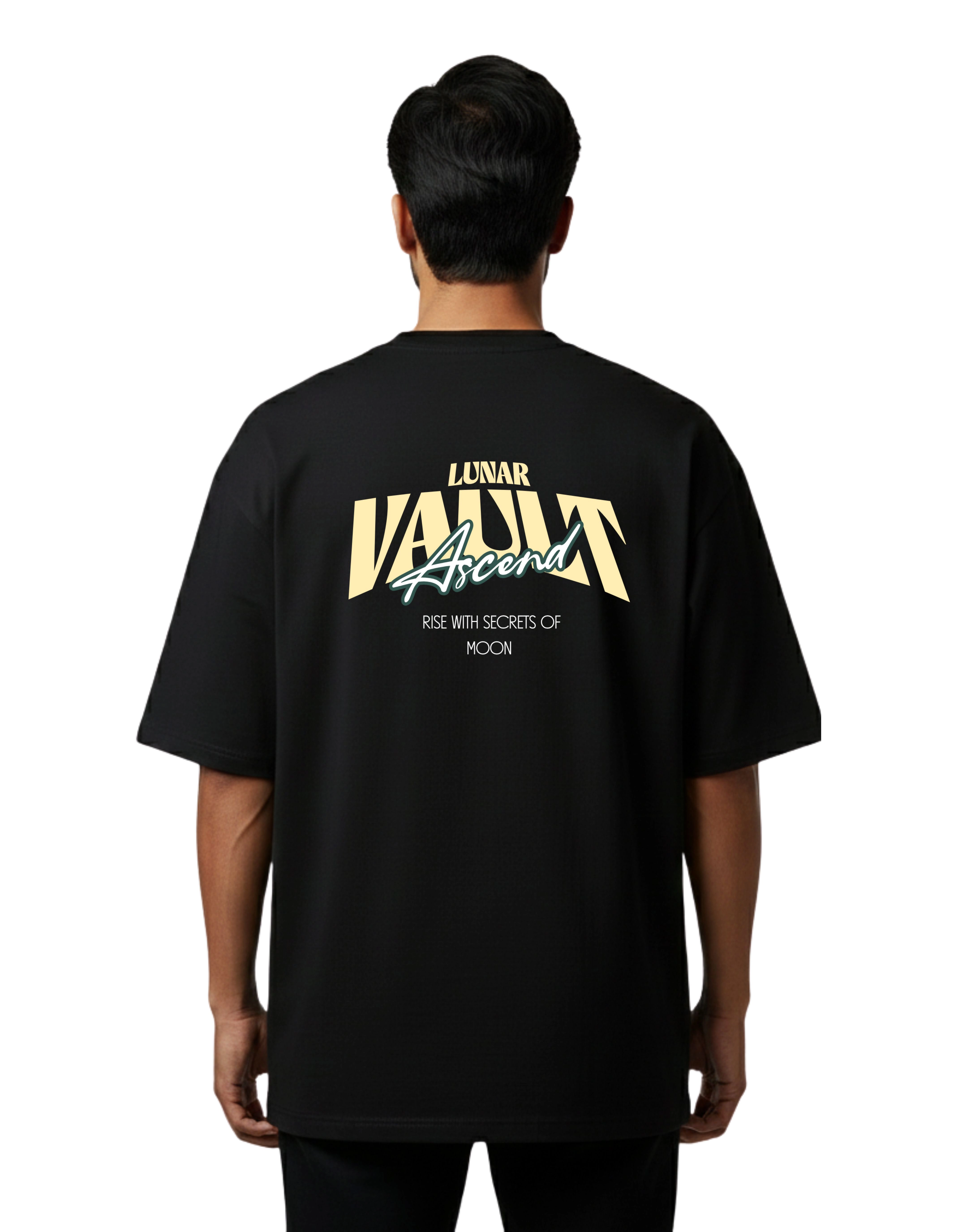 Arcveil Oversized Cotton French Terry T-Shirt 240 GSM Black
