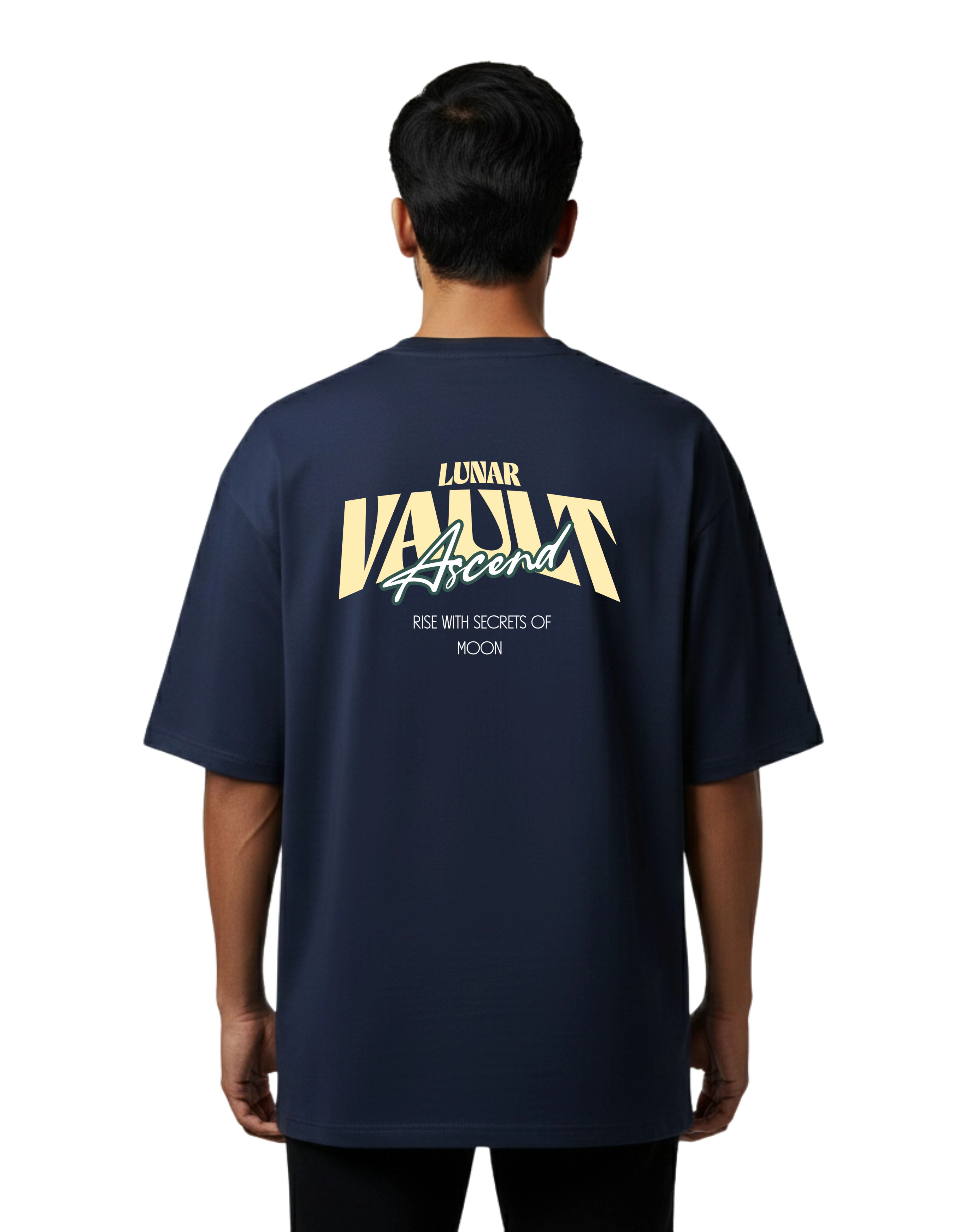 Arcveil Oversized Cotton French Terry T-Shirt 240 GSM Navy Blue