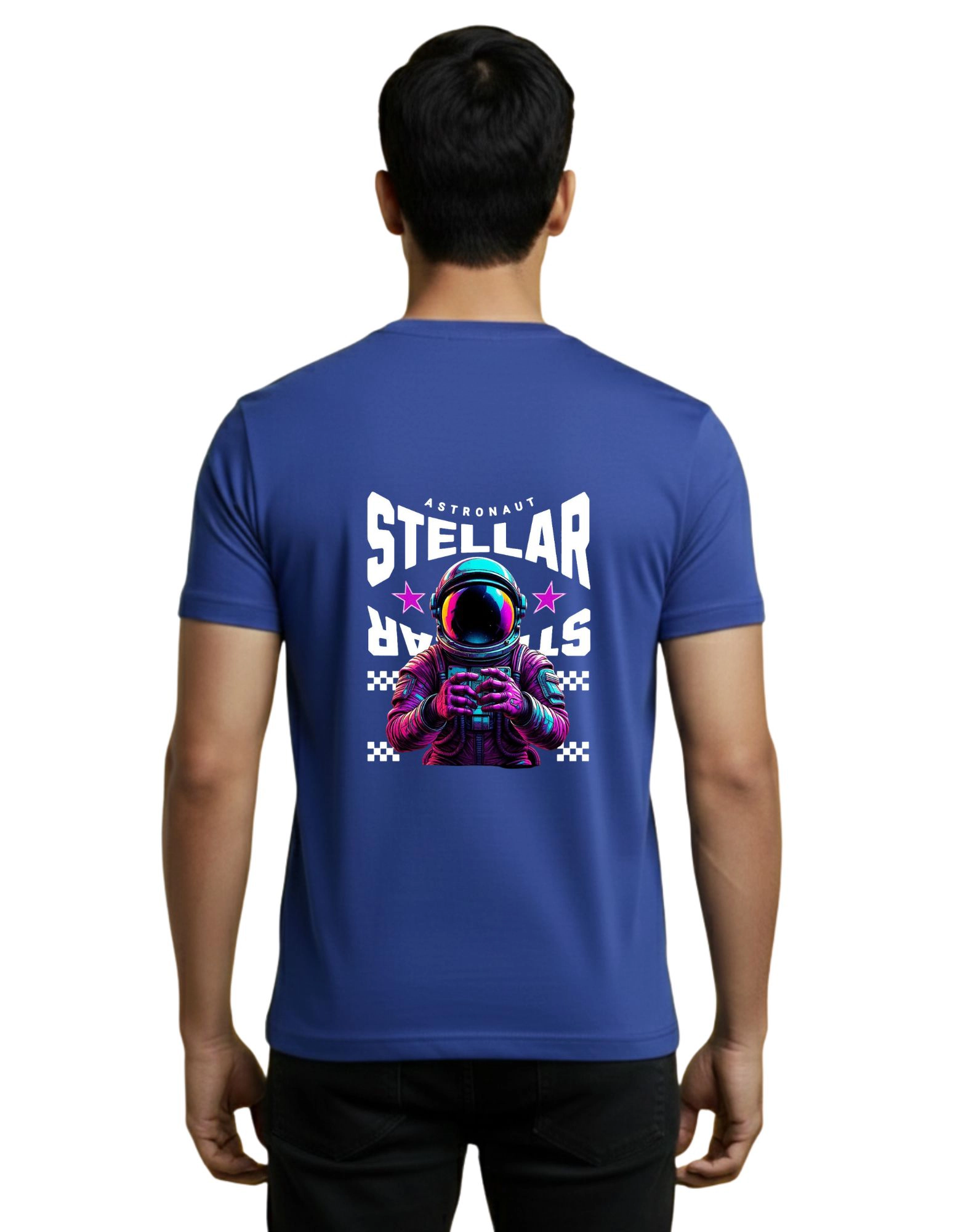 Astronaut Stellar Round Neck 180 GSM T-Shirt Royal Blue