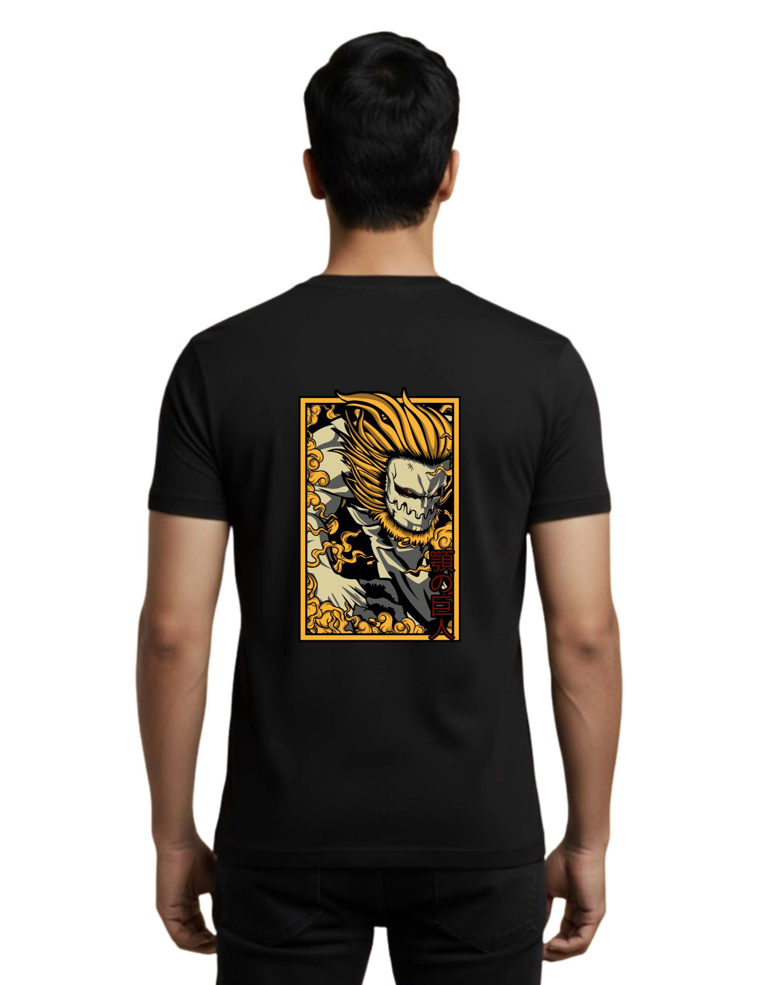 Attack Titan Rage Cotton Round Neck T-Shirt 180 GSM Black