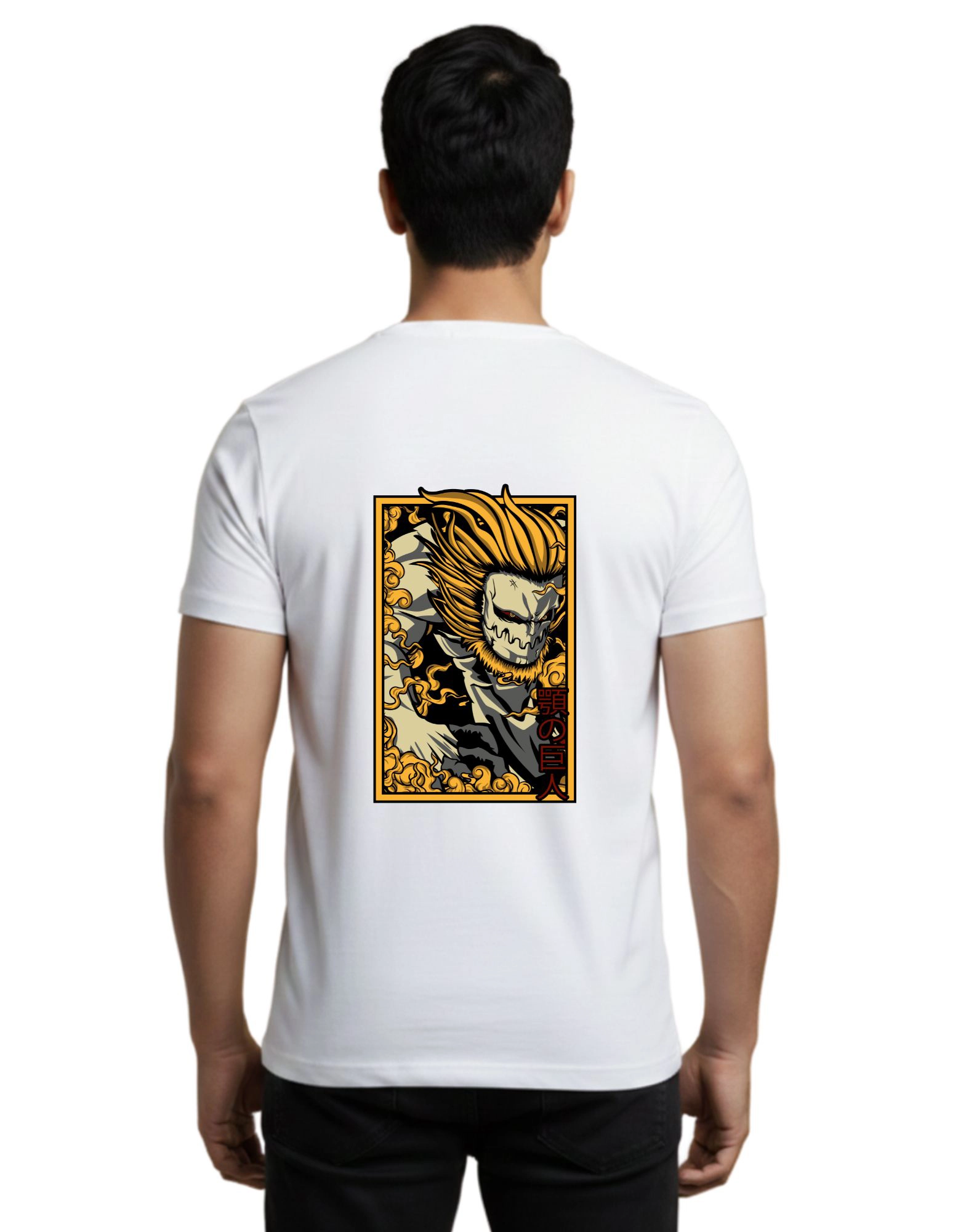 Attack Titan Rage Cotton Round Neck T-Shirt 180 GSM White