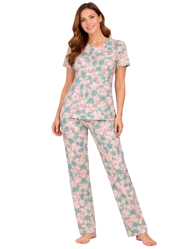 Baby Peach Women Cotton Printed Night Suit Set
