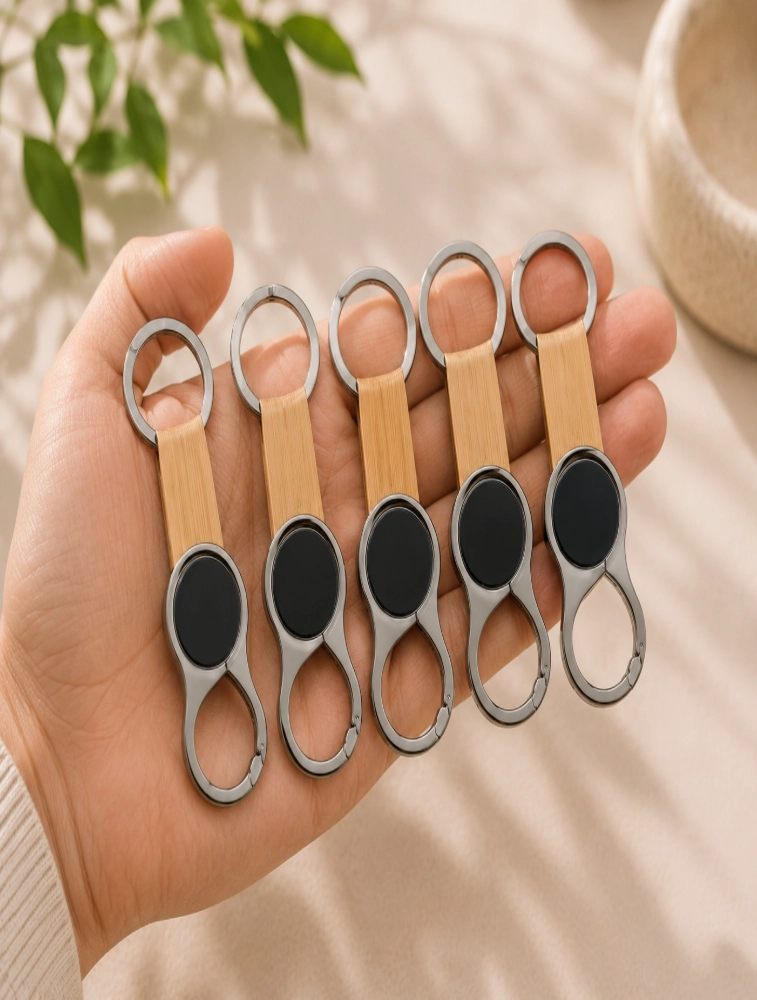 Bamboo Circle Premium Key chain Pack of 5