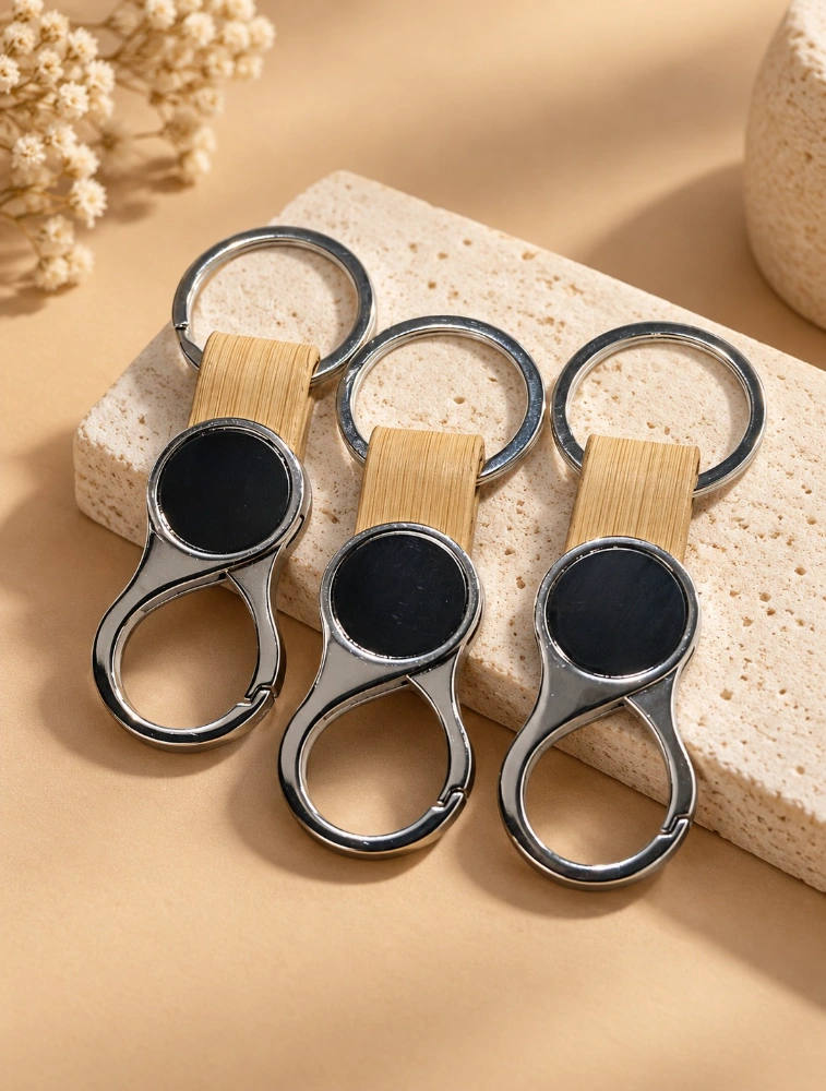 Bamboo Flip Stone Pattern Premium Key chain Pack of 3