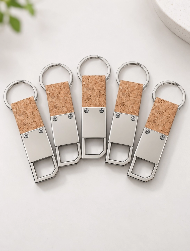 Bamboo Flip Stone Pattern Premium Key chain Pack of 5