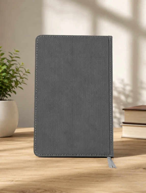 Bamboo Grey Premium Textured Single Line Diary