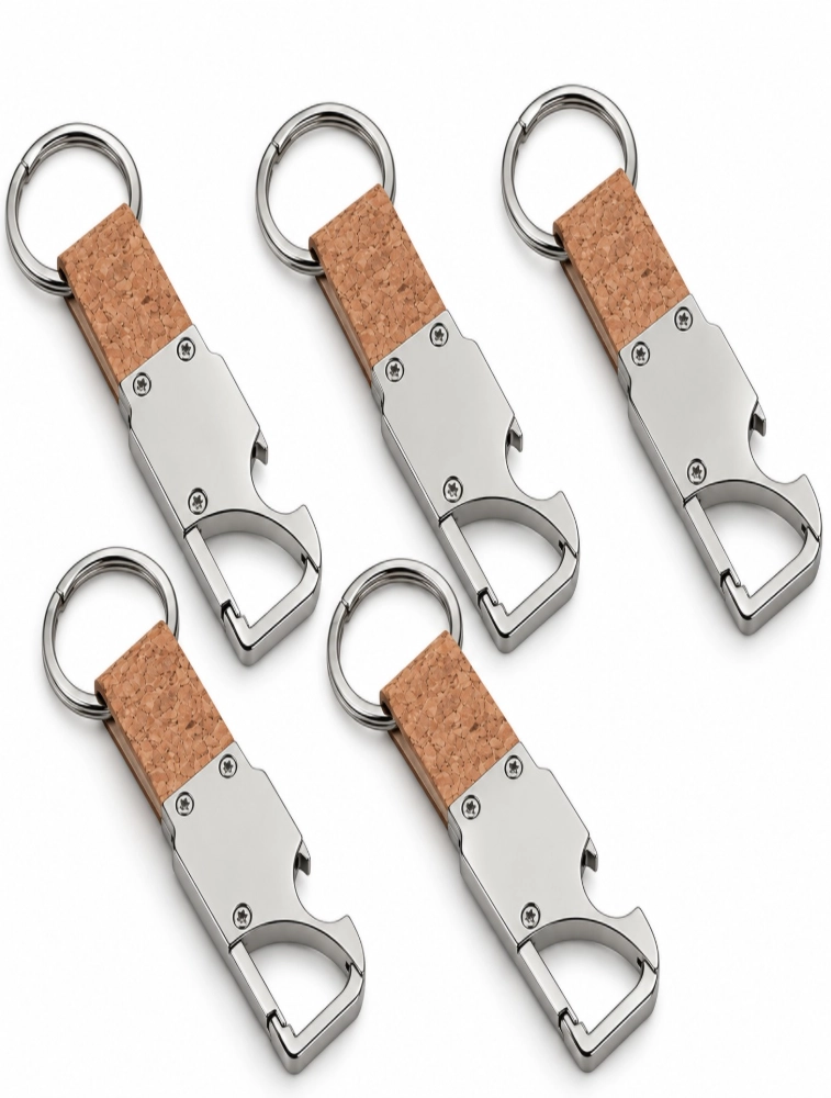 Bamboo Opener Stone Pattern Premium Key chain Pack of 5
