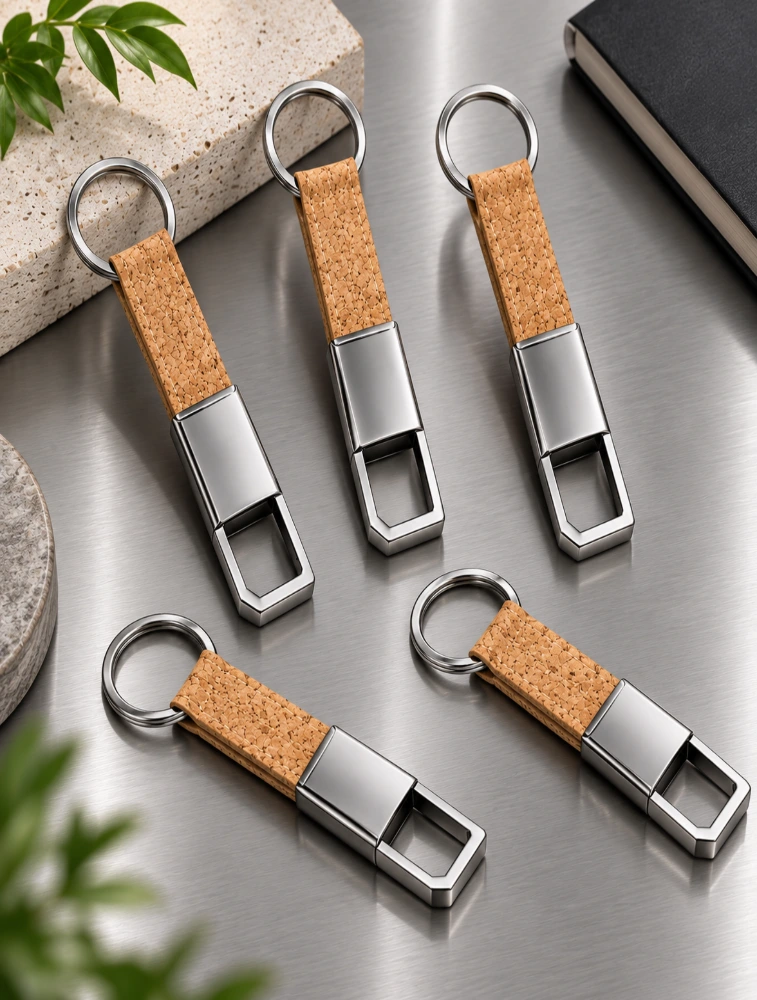 Bamboo Opener Stone Pattern Premium Key chain Pack of 5