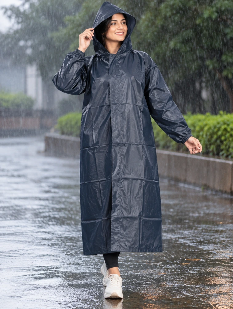 Dark Blue UNIFAB INDIA Waterproof Raincoat