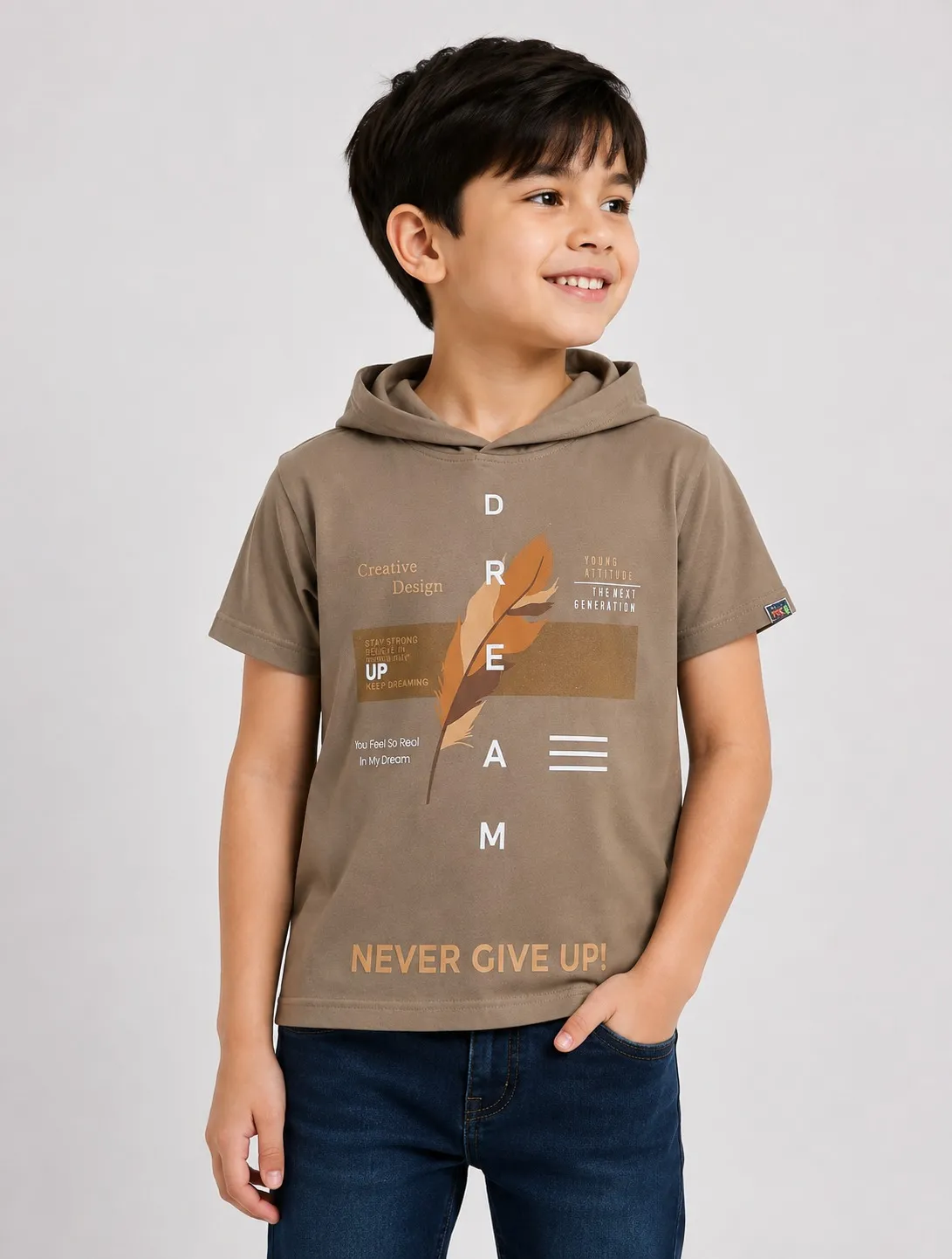 Boys Premium Printed Half Sleeve Cooper Hood T Shirts — bulk from ₹196