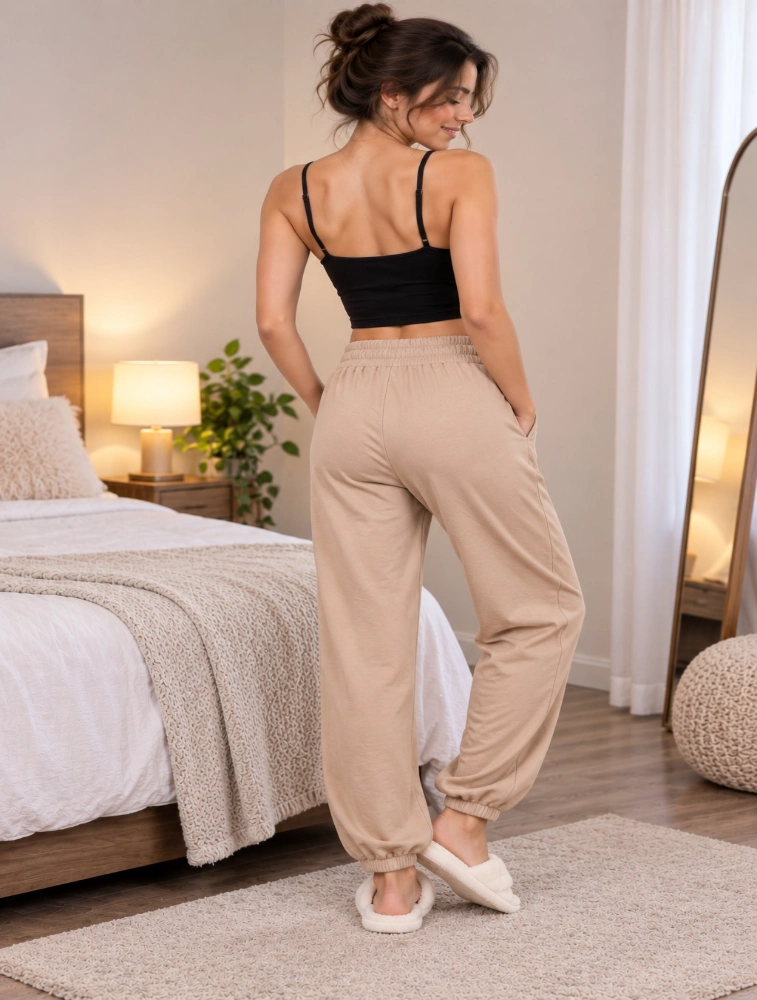 Beige Cuddle Up Jogger