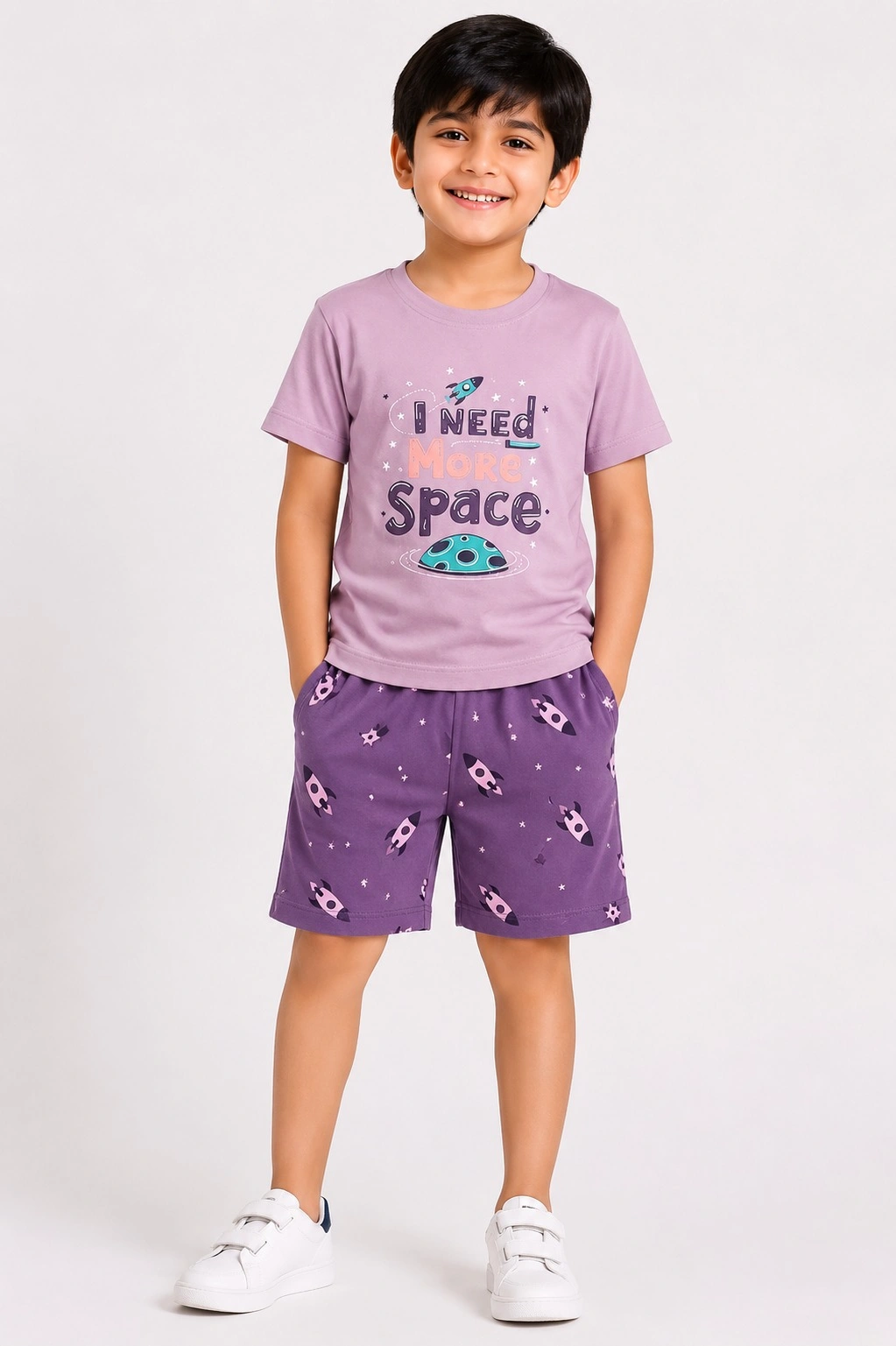 Pink Kids T Shirt With Shorts Set — bulk from ₹200
