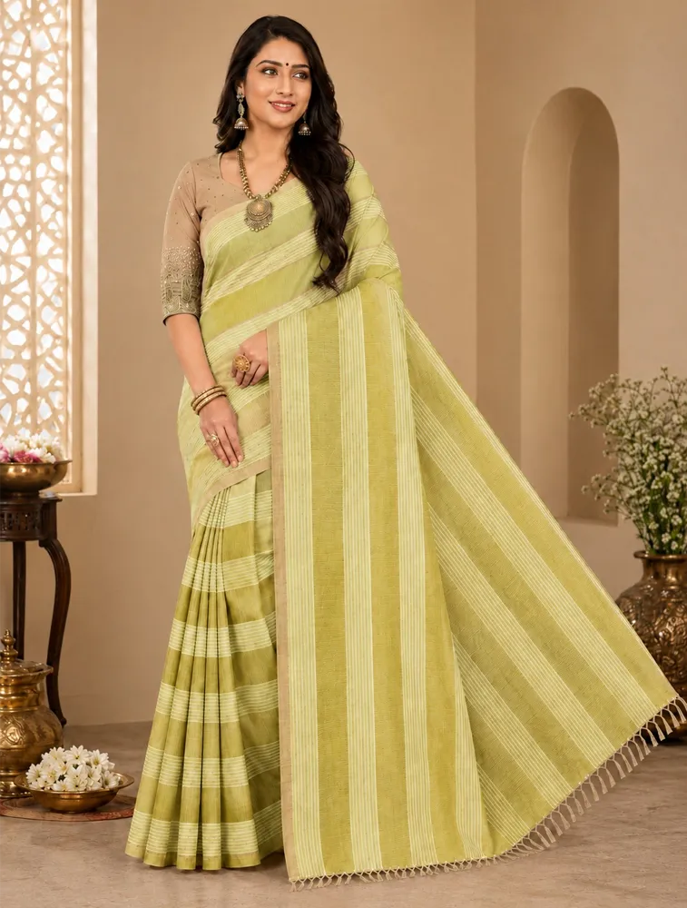 Biscuit Cream And Tomoto Red Womens Printed Luxury Poonam special Soft Silk