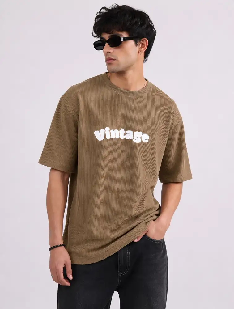 Biscuit Mens Down Shoulder Tshirt