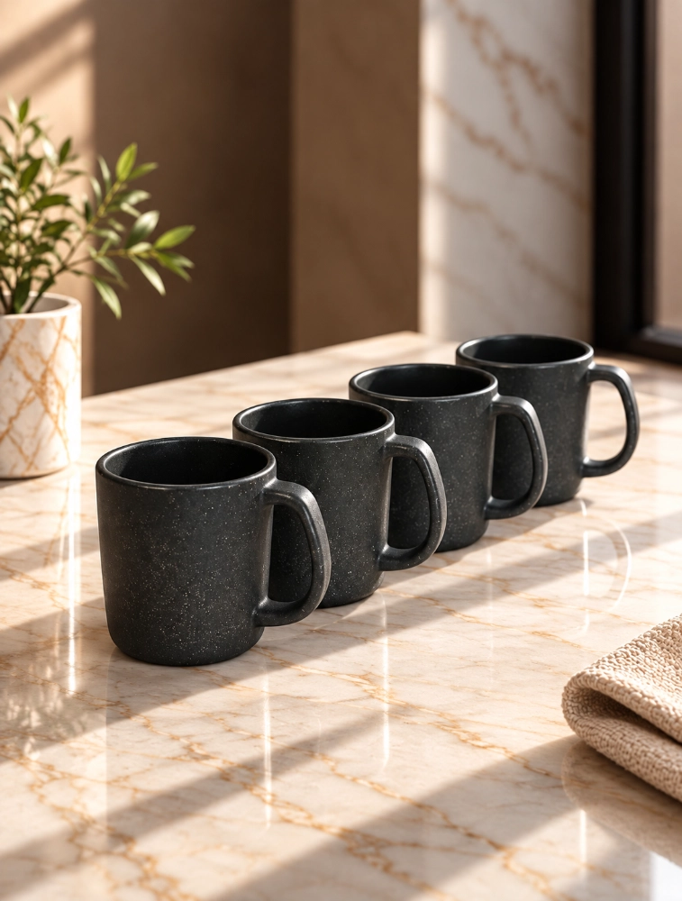 Black Pebble Brew 4 Piece Of Mugs 150ml