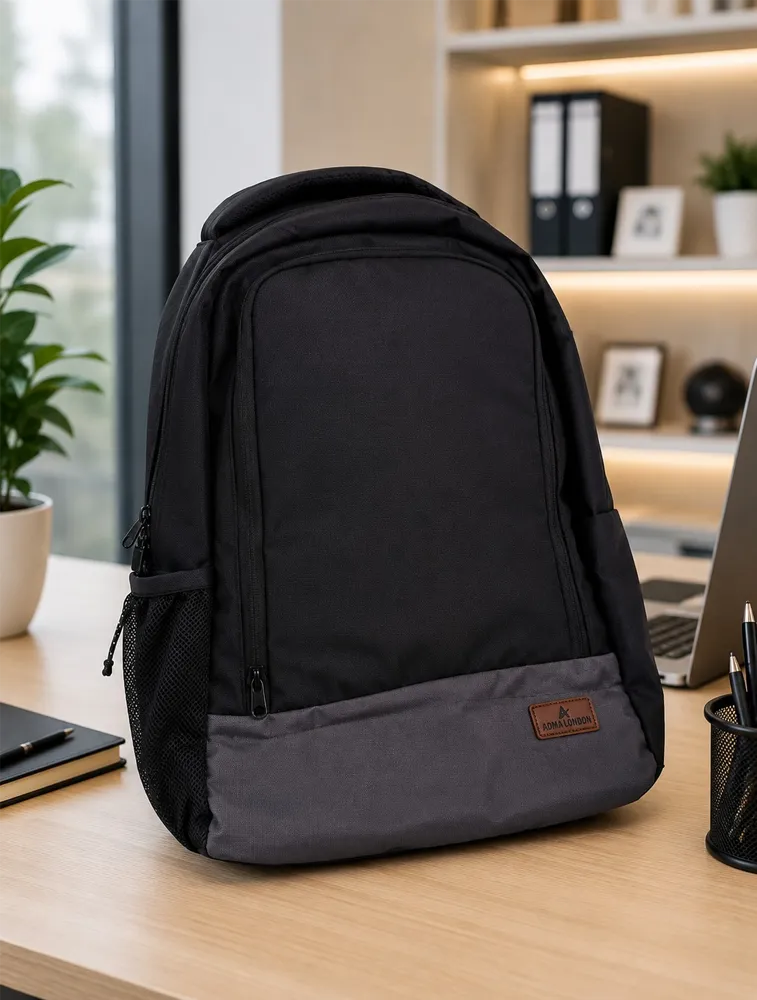 Black ADMA LONDON Smart Laptop Backpack Bag — bulk from ₹721