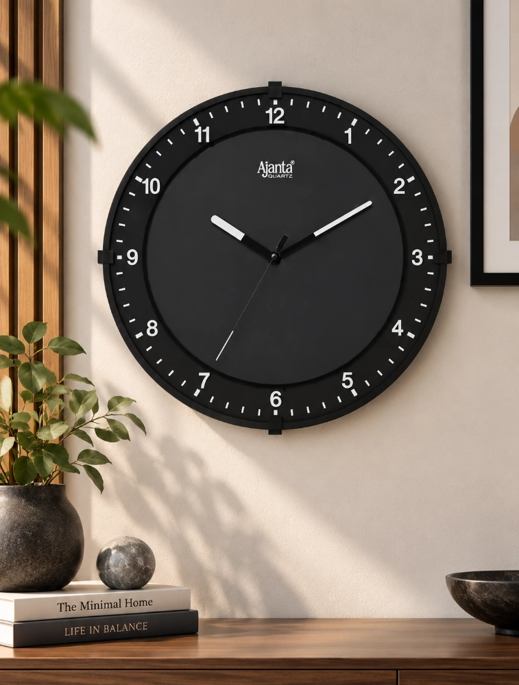 Black Ajanta Urban Grace Wall Clock 2597