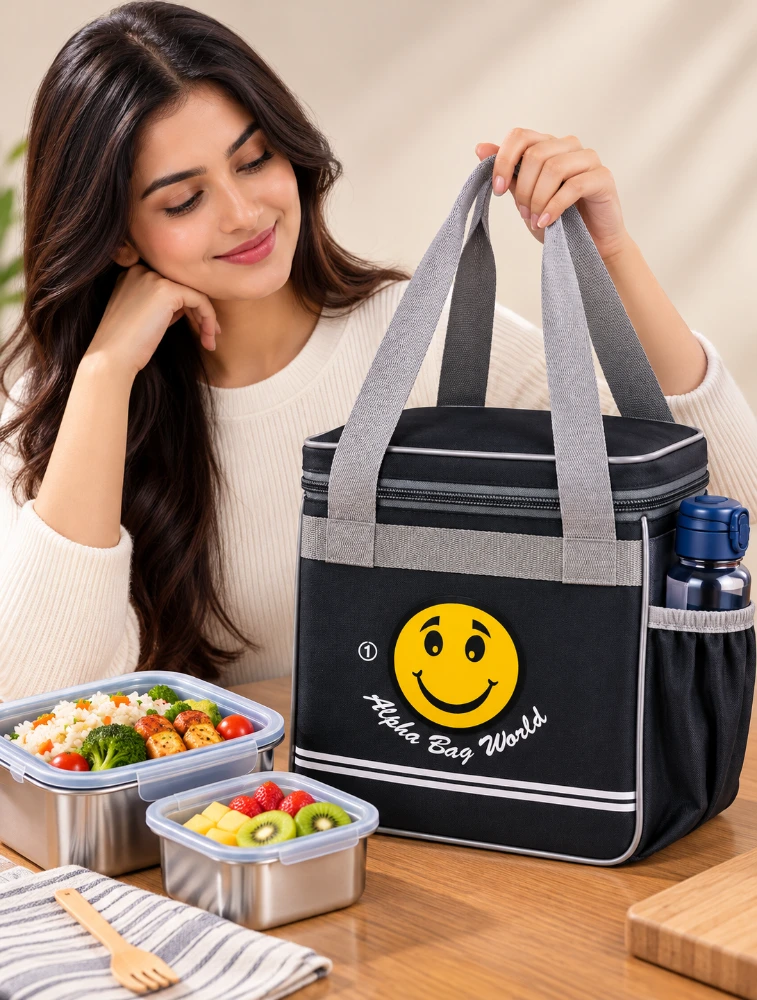 Black Alpha Nemesis ABW Smile Insulated Medium Lunch Bag