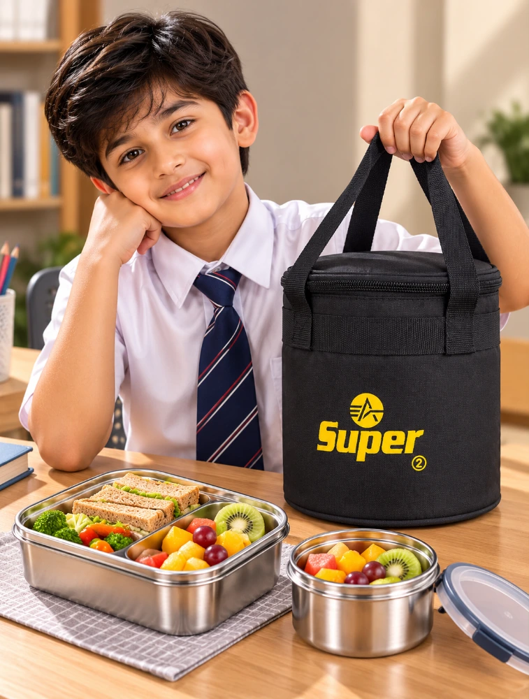 Black Alpha Nemesis Round Insulated Lunch Bag 