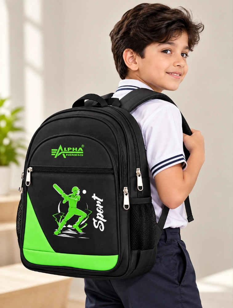 Black Alpha Nemesis Sports 3x3 School Backpack