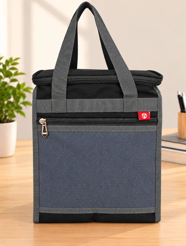 Black Alpha Nemesis Square Large Smart Carry Lunch Bag