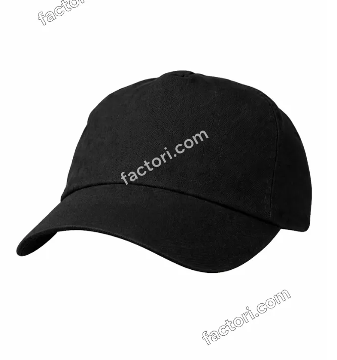Black Cotton Basic Cap