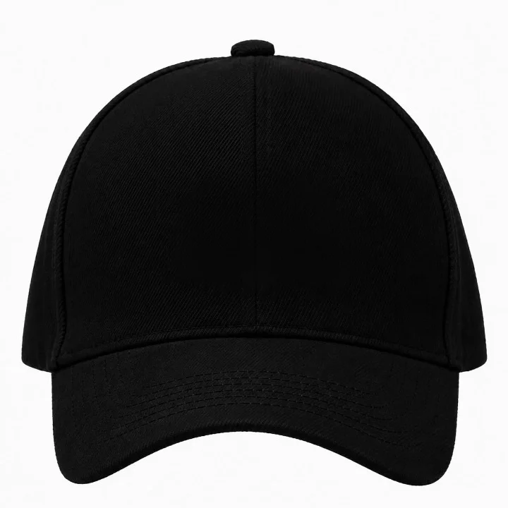 Black Cotton Basic Cap