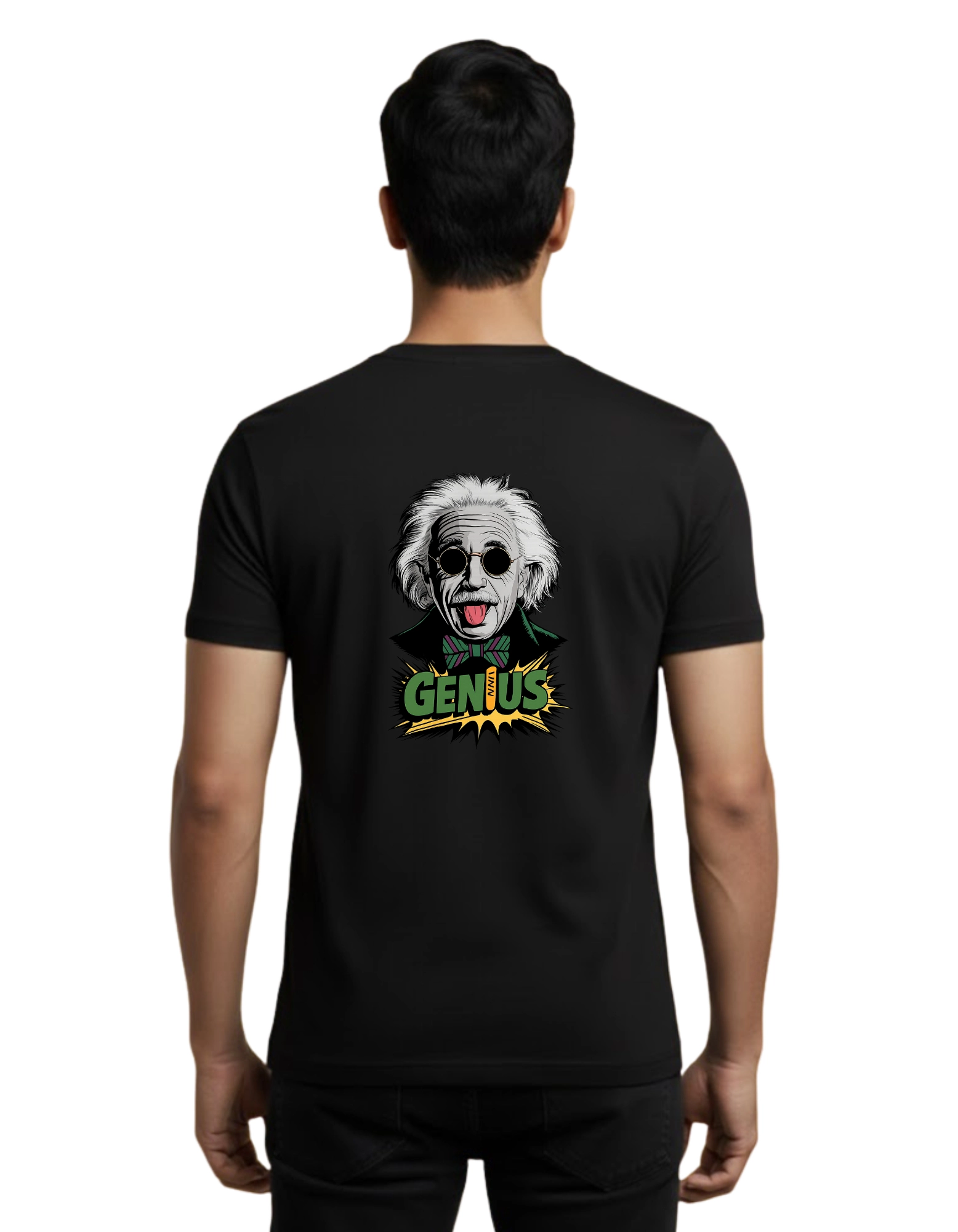 Genius Cotton Round Neck T-Shirt 180 GSM Black