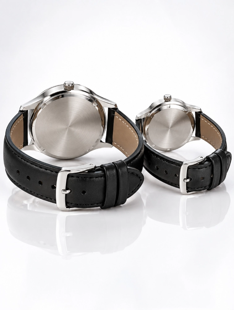 Black Classic Sub Dial Couples EverDuo Watch Set