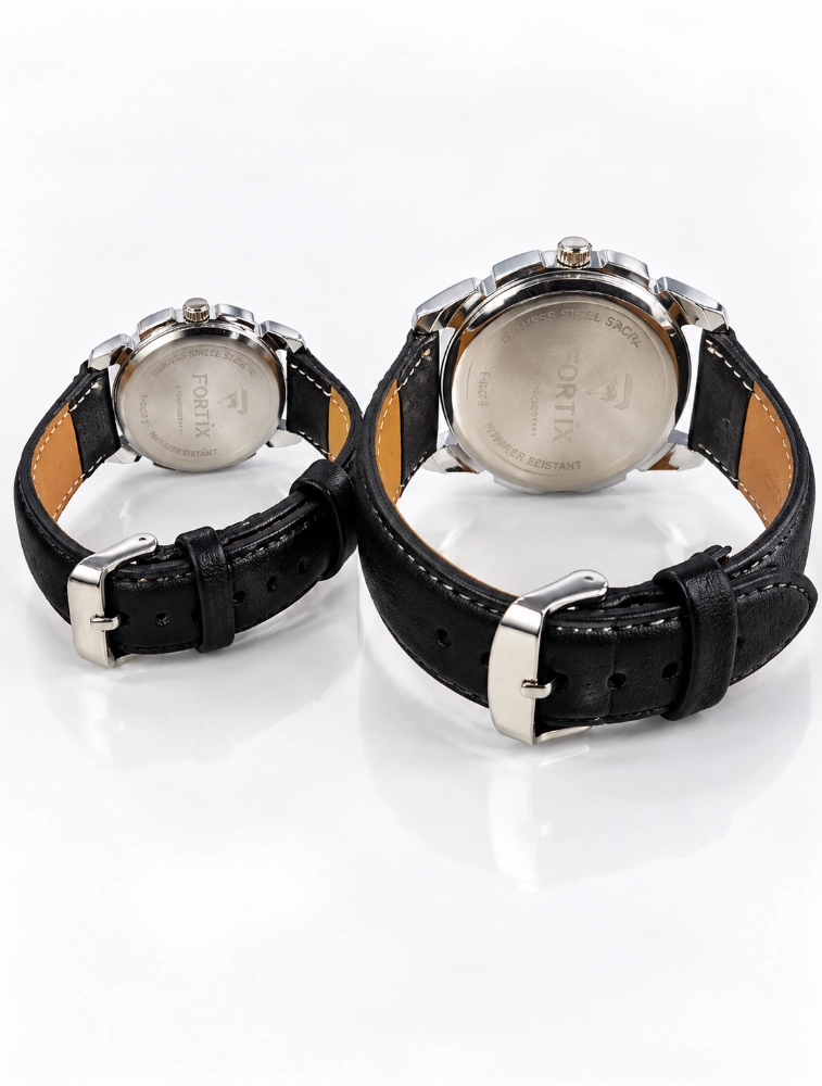 Black Roman Dial Couples Ever Duo Watch Set