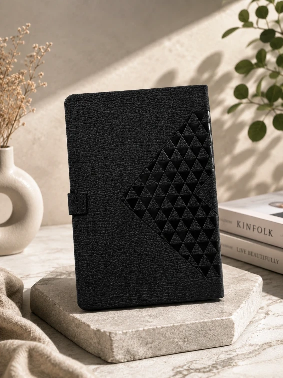Black Diamond Texture Magnetic Diary — bulk from ₹267