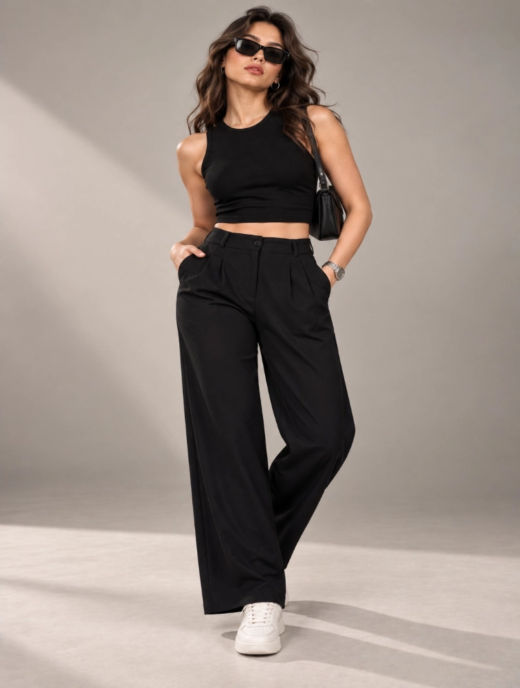 Black Korean Baggy Pant