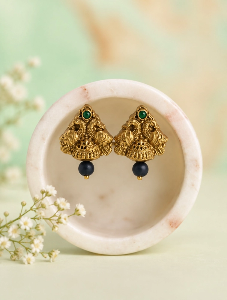 Black Lakshmi Haram Handmade Terracotta Jewellery Set