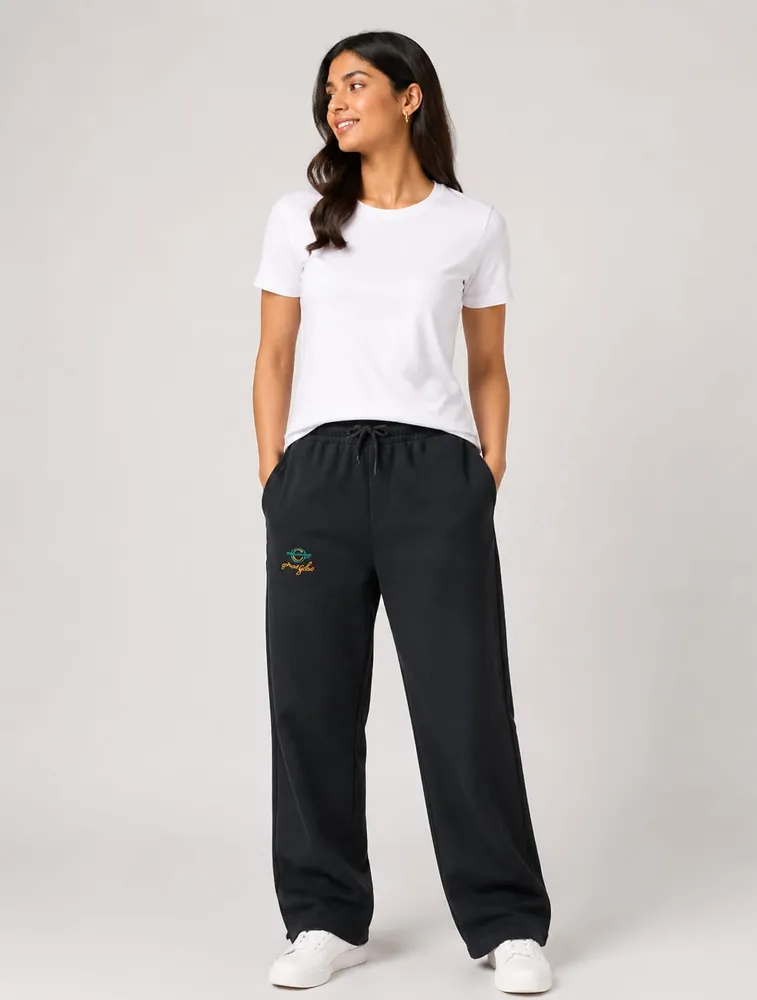 Black Melange Womens Premium Printed Night Wear Pant